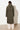 Langer Wollparka mit großer Kapuze für Damen in olive-grün