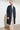 Damen Mantel Mira Long in Navy-Blau, Vorderansicht offen