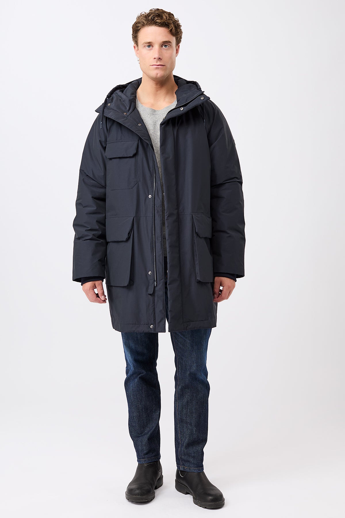 Herren Parka dunkelblau