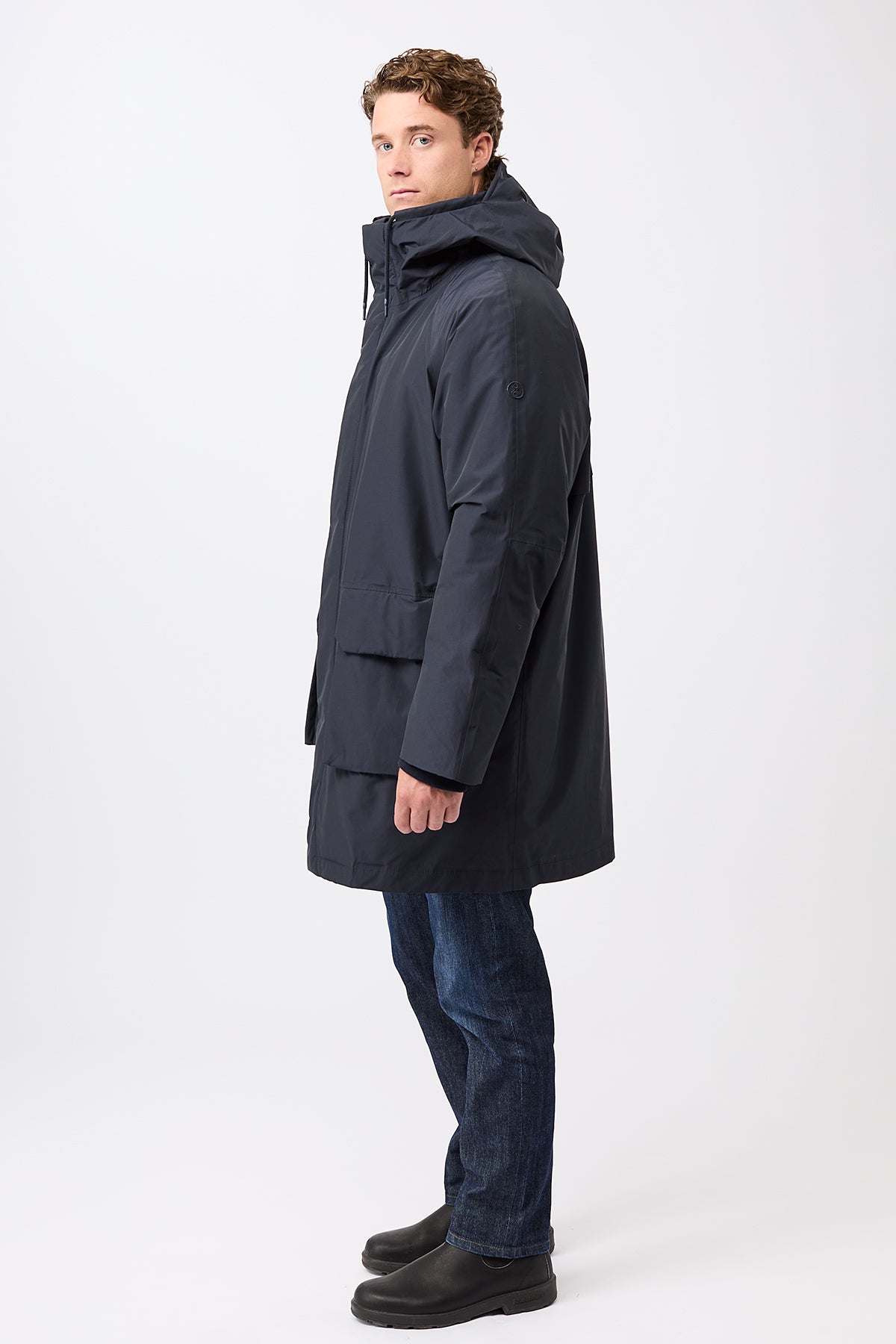 Herren Parka dunkelblau