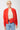 Damen Jacke Tamala in Poppy-Rot, Vorderansicht offen mit Tasche