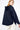 Damen Kurz Parka Theba in Navy-Blau, Rückenansicht