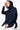 Damen Kurzparka Theba in Navy-Blau, Frontansicht