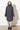 Regenparka im Oversized Look grau-blau mit Kapuze für Damen