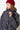 Regenparka im Oversized Look grau-blau mit Kapuze für Damen