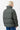 Puffer-Jacke hüftlang für Damen in grün-grau