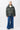 Puffer-Jacke hüftlang für Damen in grün-grau
