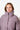 Puffer-Jacke hüftlang für Damen in grau-violett