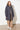 Fishtail Parka im lässigen Oversized-Look für Damen warm gefüttert in blau-grau mit Kapuze