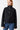 Taillenkurze Jacke mit hohem Kragen aus Wolle für Damen in carbon-schwarz