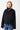 Taillenkurze Jacke mit hohem Kragen aus Wolle für Damen in carbon-schwarz