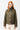Wattierte Jacke mit kleinem Kragen für Damen in olive-grün