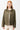 Wattierte Jacke mit kleinem Kragen für Damen in olive-grün