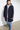 Herren Parka Darkin Navy-Blau, Frontalansicht offen