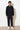 carbon-schwarze Herrenjacke aus Wolle mit Membran