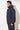 blaue gefütterte Jacke mit Kapuze