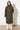 Langer Wollparka mit großer Kapuze für Damen in olive-grün