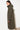 Langer Wollparka mit großer Kapuze für Damen in olive-grün