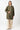leichter Longbomber für Damen mit organischen Steppungen in olive-grün