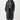 Wattierter  Damen Parka mit Karo-Stepp schwarz