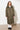 Wattierter  Damen Parka mit Karo-Stepp in olive-grün