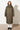 Wattierter  Damen Parka mit Karo-Stepp in olive-grün