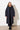 Langerchen Langer Mantel für Frauen in Blau- Front