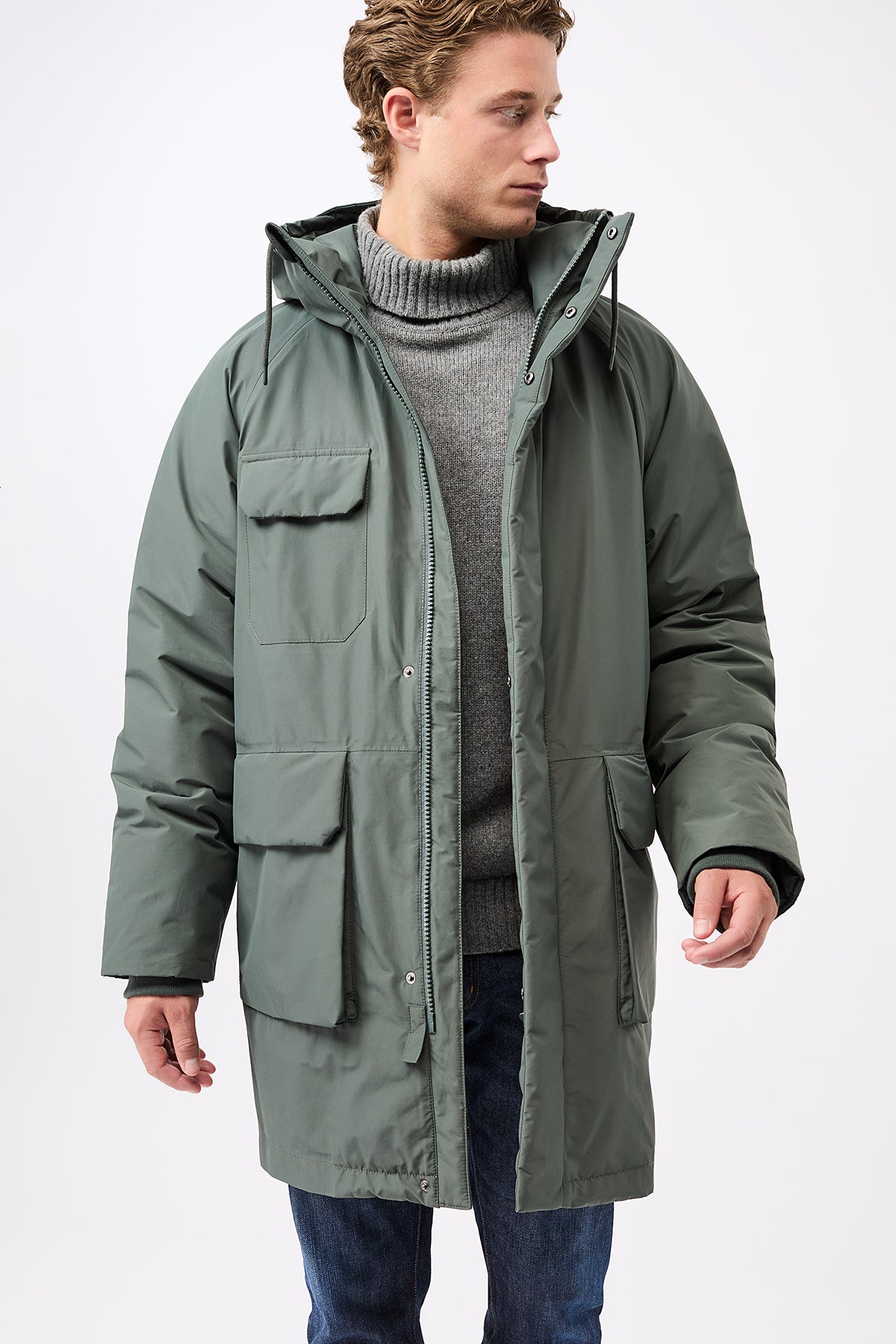 Herren Parka grün