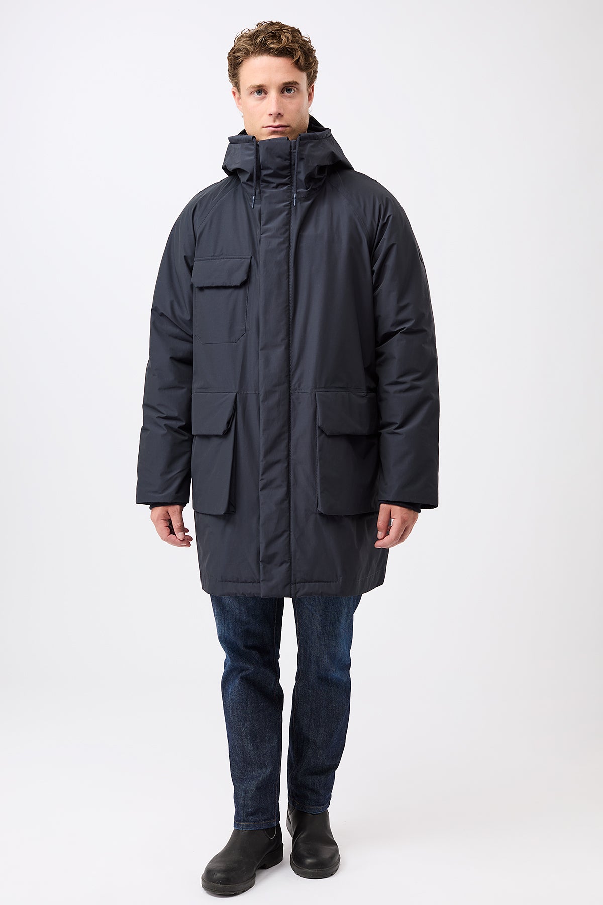 Herren Parka dunkelblau