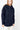 Damen Kurz Parka Theba in Navy-Blau, Frontansicht geschlossen 