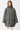Parka Oversized warm gefüttert in grau-grün für Damen