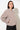 Blouson-Jacke in flauschiger Fell-Optik aus Wolle in grau-rosa für Damen