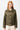 Wattierte Jacke mit kleinem Kragen für Damen in olive-grün