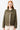Wattierte Jacke mit kleinem Kragen für Damen in olive-grün