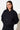 Blouson-Jacke mit Strickbund und Druckknöpfen für Damen in dunkelblau