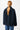 gerade,kurze Wolljacke für Damen in dunkelblau