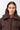 Langerchen Steppjacke für Frauen in Braun- Detail