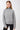 ISIKUL Strickpullover mit Stehkragen in grau Vorderansicht