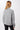 ISIKUL Strickpullover mit Stehkragen in grau Rückenansicht