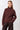 ISIKUL Strickpullover aus reine Bio-Wolle in dunkelrot Vorderansicht