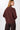 ISIKUL Strickpullover aus reine Bio-Wolle in dunkelrot Rückenansicht